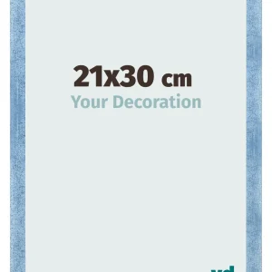 Bilderrahmen 21x30 cm - Hellblau Gewischt - MDF - Pisa