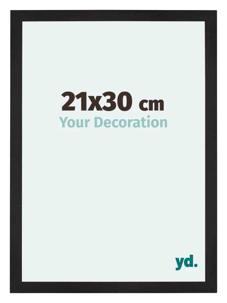 Bilderrahmen 21x30 cm - Schwarz Gemasert - MDF - Mura
