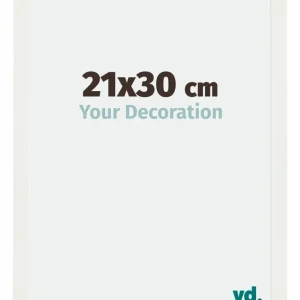 Bilderrahmen 21x30 cm - Weiss Gemasert - MDF - Mura