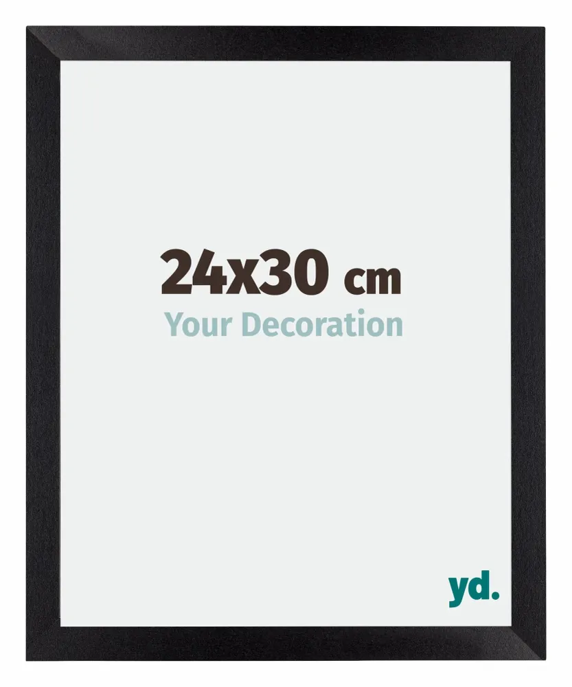 Bilderrahmen 24x30 cm - Schwarz Matt - MDF - Mura