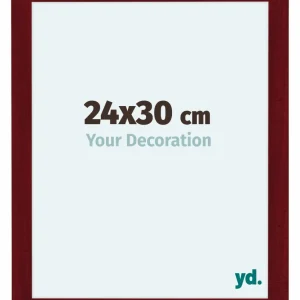 Bilderrahmen 24x30 cm - Weinrot Gewischt - MDF - Como