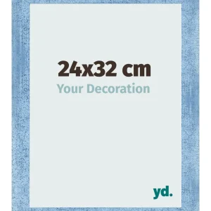 Bilderrahmen 24x32 cm - Hellblau Gewischt - MDF - Pisa
