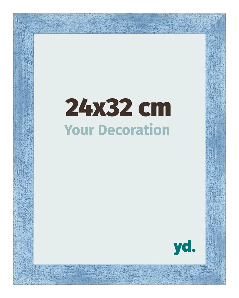 Bilderrahmen 24x32 cm - Hellblau Gewischt - MDF - Pisa