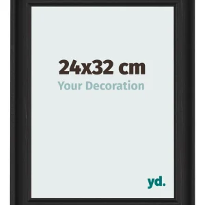 Bilderrahmen 24x32 cm - Schwarz Gemasert - MDF - Lazio