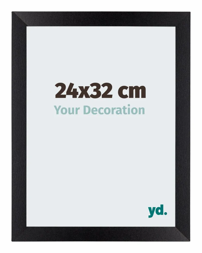 Bilderrahmen 24x32 cm - Schwarz Matt - MDF - Mura