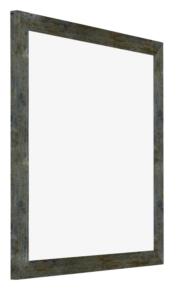 Bilderrahmen 25x25 cm - Blau Gold Meliert - MDF - Mura