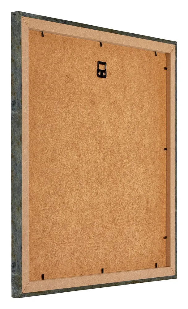 Bilderrahmen 25x25 cm - Blau Gold Meliert - MDF - Mura