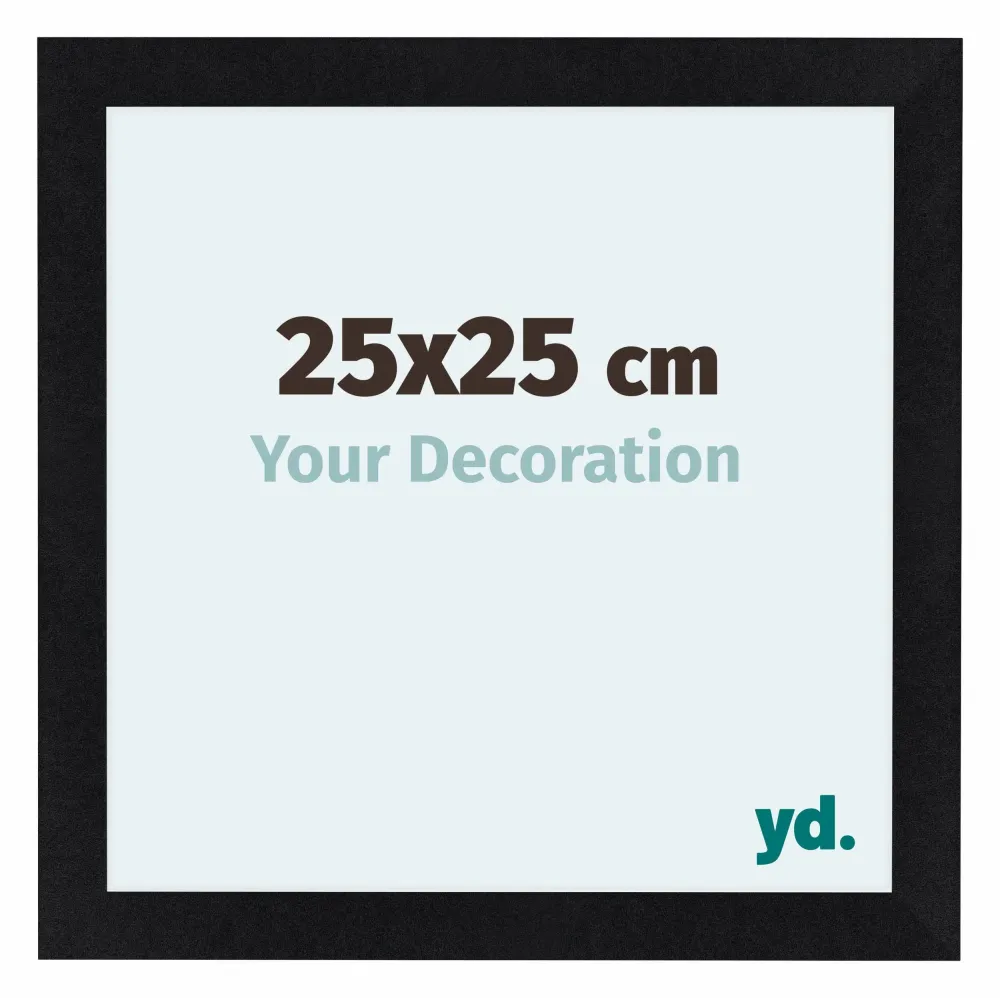 Bilderrahmen 25x25 cm - Schwarz Matt - MDF - Como