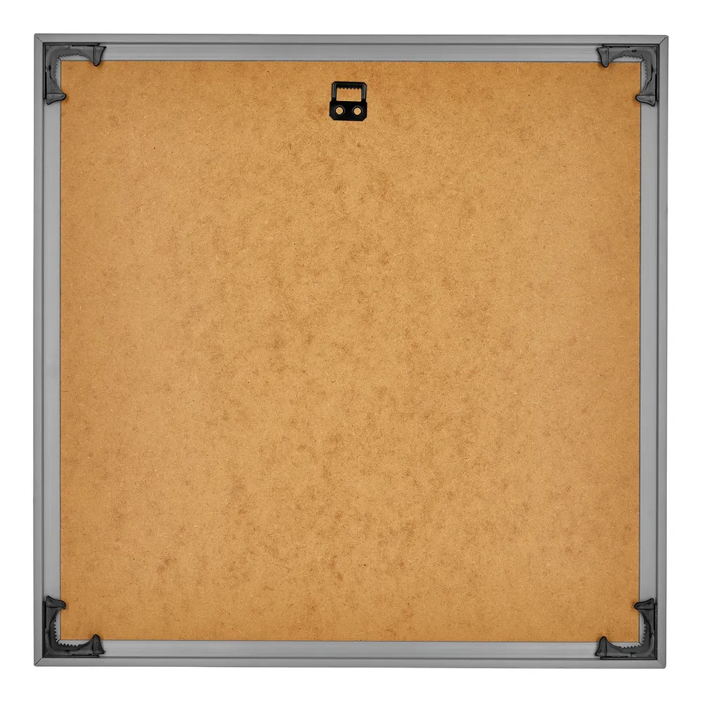 Bilderrahmen 25x25 cm - Silber - Kunststoff - Bordeaux