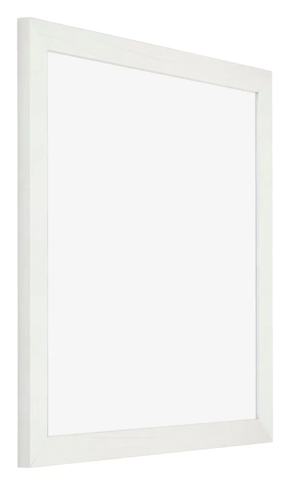 Bilderrahmen 25x25 cm - Weiss Gemasert - MDF - Mura