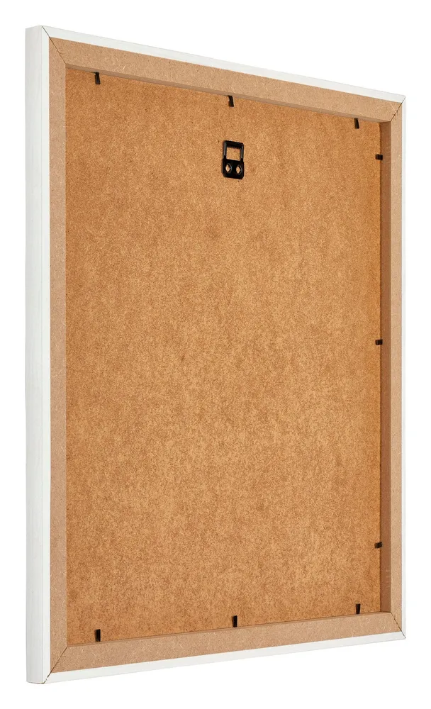 Bilderrahmen 25x25 cm - Weiss Gemasert - MDF - Mura