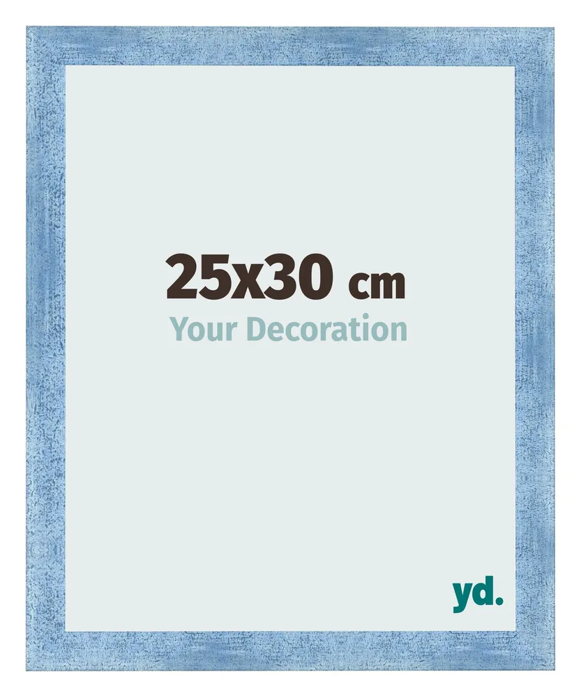 Bilderrahmen 25x30 cm - Hellblau Gewischt - MDF - Pisa