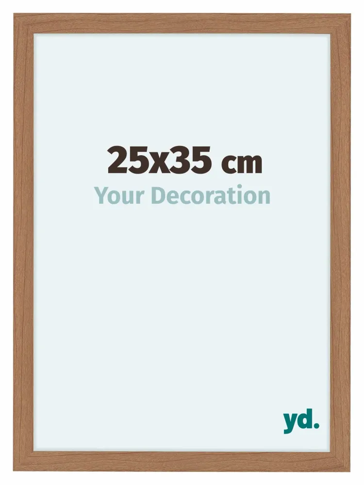 Bilderrahmen 25x35 cm - Nussbaum Hell - MDF - Como