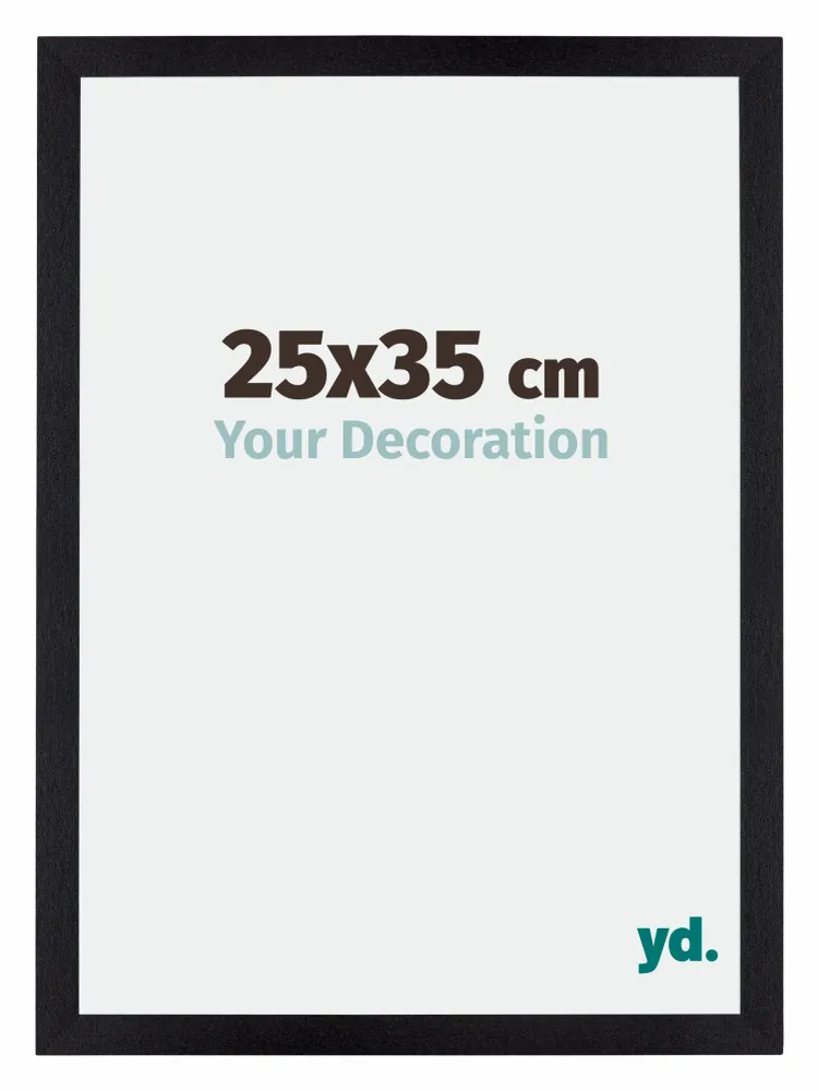Bilderrahmen 25x35 cm - Schwarz Matt - MDF - Mura