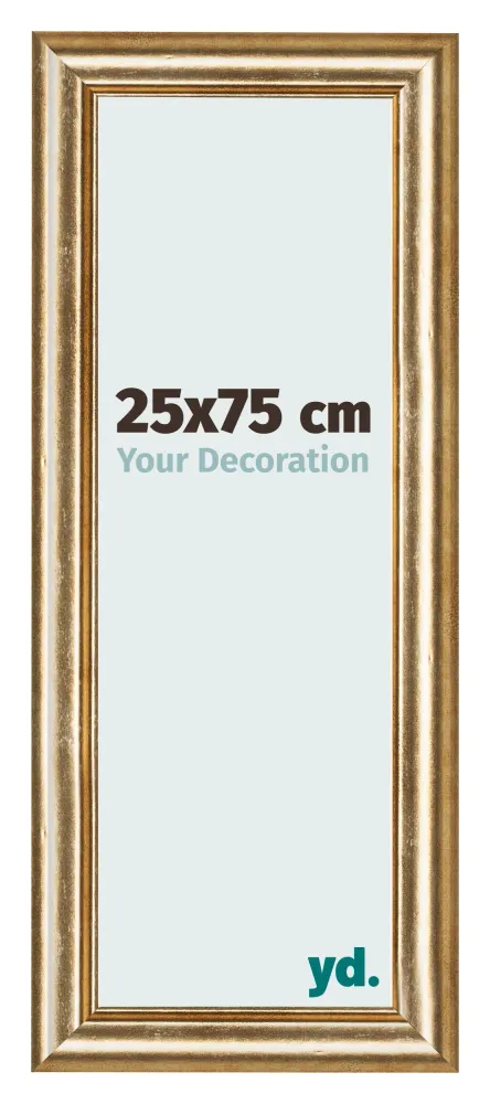Bilderrahmen 25x75 cm - Gold Antik - MDF - Lazio