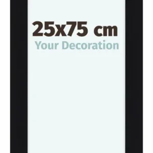 Bilderrahmen 25x75 cm - Schwarz Hochglanz - MDF - Como