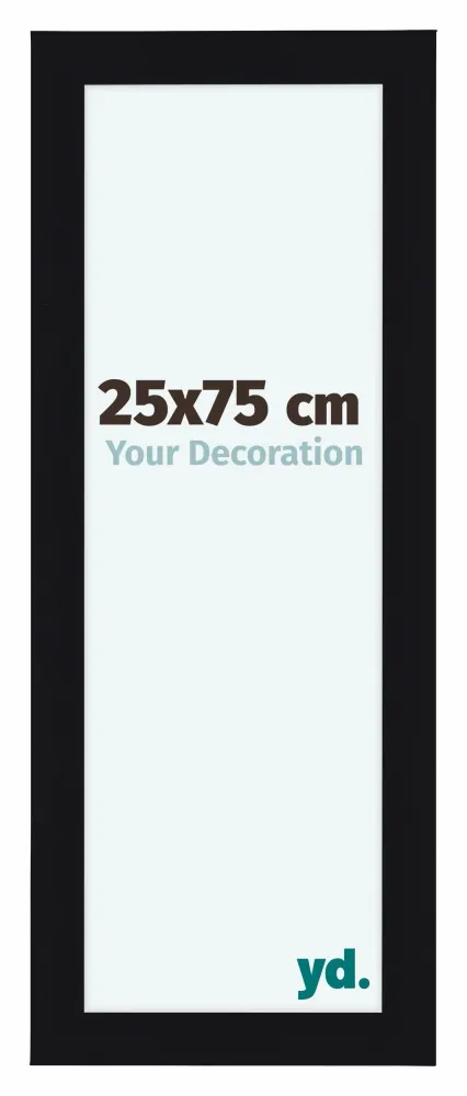 Bilderrahmen 25x75 cm - Schwarz Hochglanz - MDF - Como