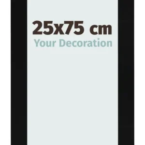 Bilderrahmen 25x75 cm - Schwarz Hochglanz - MDF - Pisa