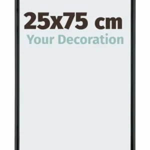 Bilderrahmen 25x75 cm - Schwarz Matt - Aluminium - Kent