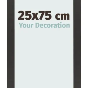 Bilderrahmen 25x75 cm - Schwarz Matt - MDF - Bologna