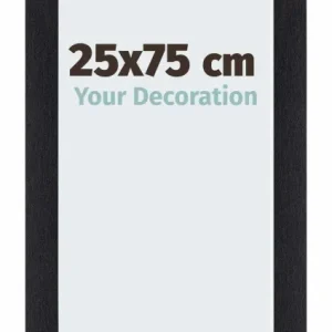 Bilderrahmen 25x75 cm - Schwarz Matt - MDF - Mura