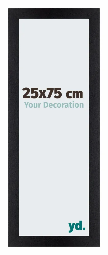 Bilderrahmen 25x75 cm - Schwarz Matt - MDF - Mura