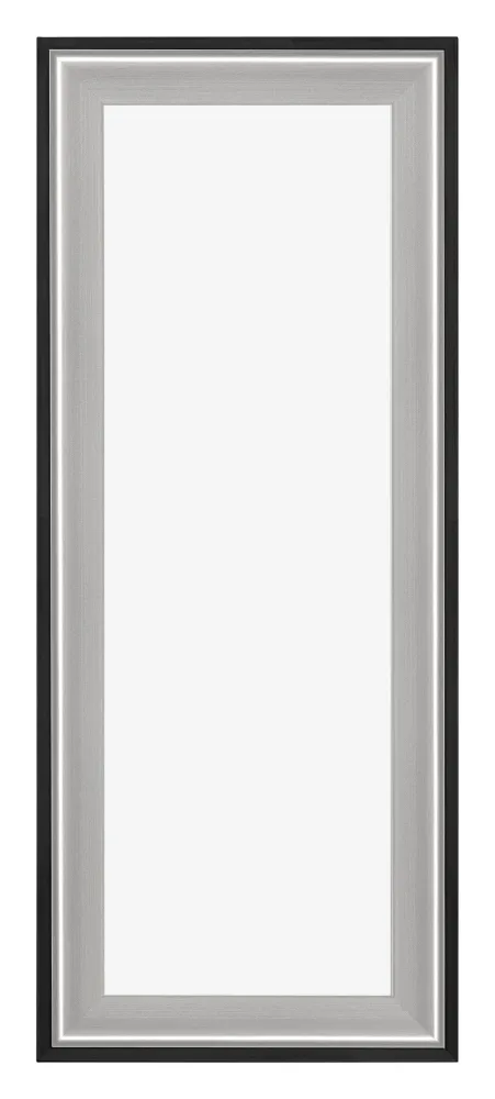 Bilderrahmen 25x75 cm - Schwarz Silber Poliert - Holz - Birmingham