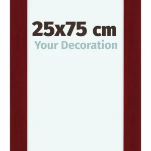 Bilderrahmen 25x75 cm - Weinrot Gewischt - MDF - Como