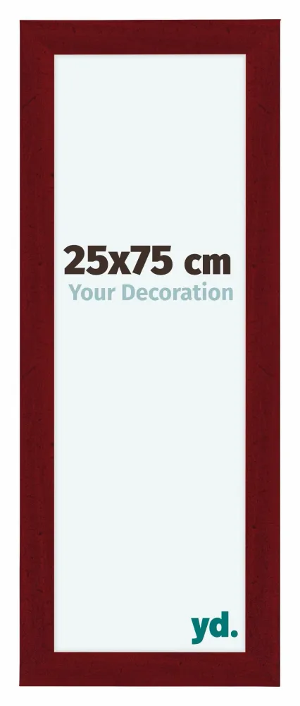 Bilderrahmen 25x75 cm - Weinrot Gewischt - MDF - Como
