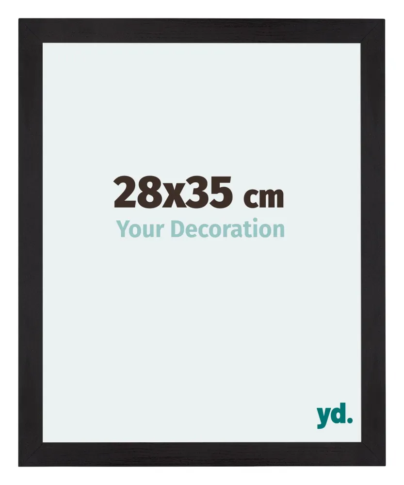 Bilderrahmen 28x35 cm - Schwarz Gemasert - MDF - Mura