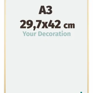 Bilderrahmen A3 - 29,7x42 cm - DIN A3 Gold - Aluminium - Kent