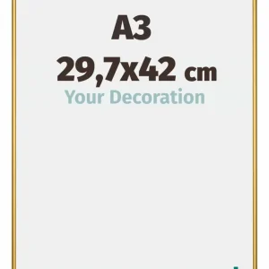 Bilderrahmen A3 - 29,7x42 cm - DIN A3 Goldglanz - Aluminium - New York