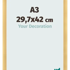 Bilderrahmen A3 - 29,7x42 cm - Gold Matt - MDF - Pisa