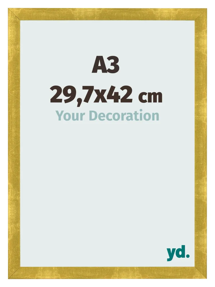 Bilderrahmen A3 - 29,7x42 cm - Gold Vintage - MDF - Pisa