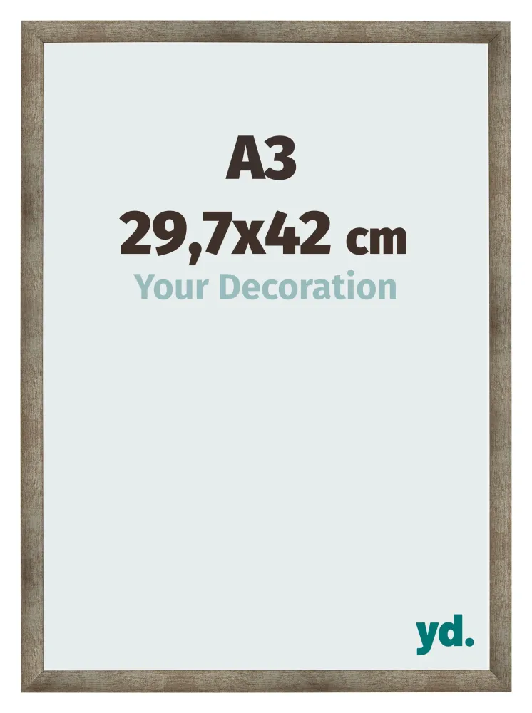 Bilderrahmen A3 - 29,7x42 cm - Metall Vintage - MDF - Bologna