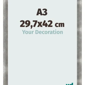 Bilderrahmen A3 - 29,7x42 cm - Metall Vintage - MDF - Pisa