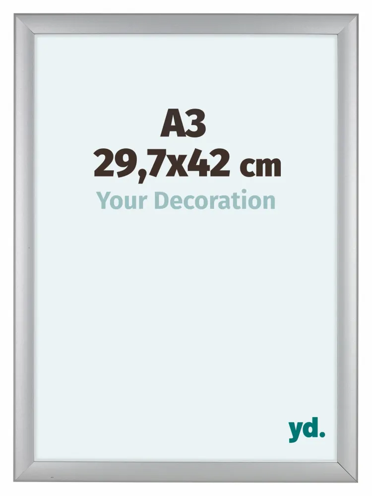 Bilderrahmen A3 - 29,7x42 cm - Silber Matt - MDF - Como