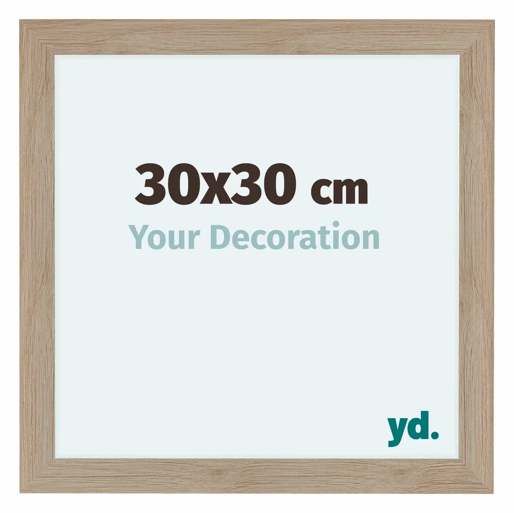 Bilderrahmen 30x30 cm - Eiche Hell - MDF - Como