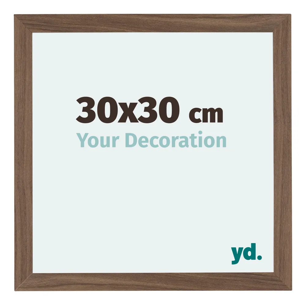 Bilderrahmen 30x30 cm - Nussbaum Dunkel - MDF - Mura