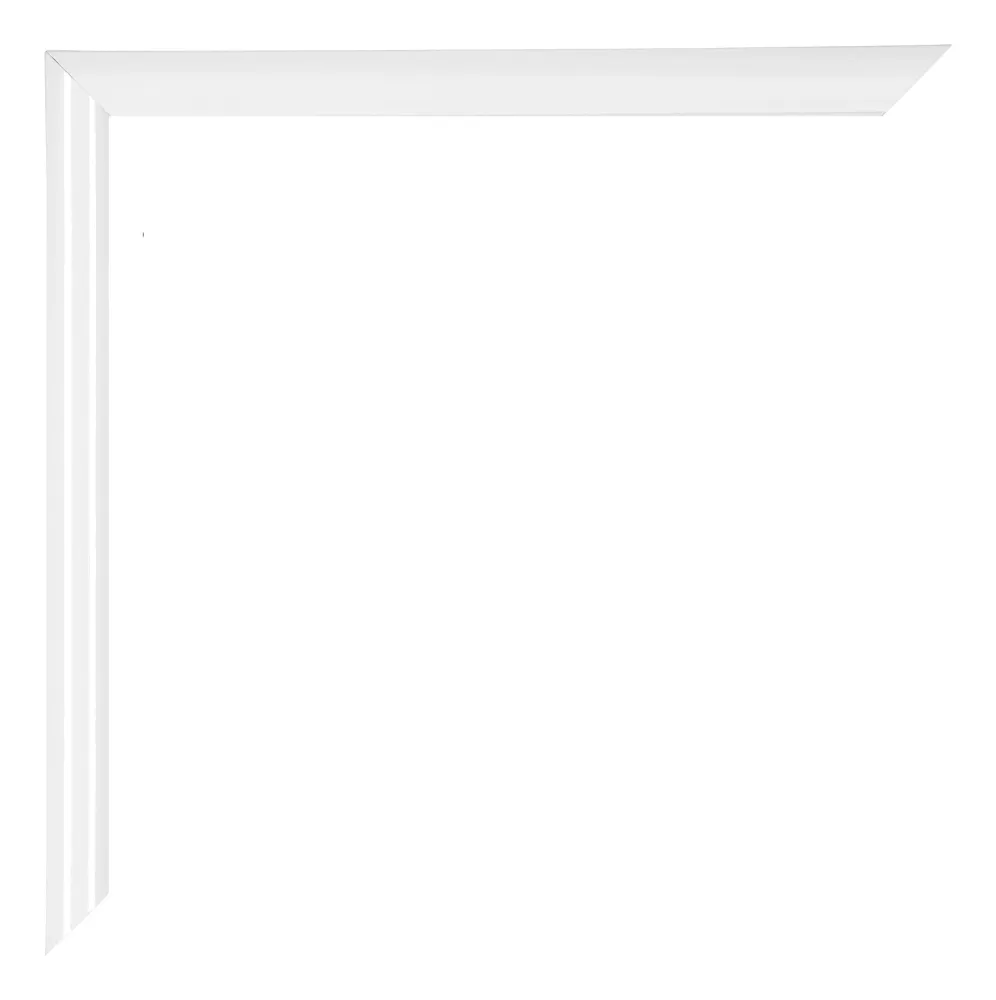 Bilderrahmen 30x30 cm - Weiss Hochglanz - Kunststoff - Bordeaux