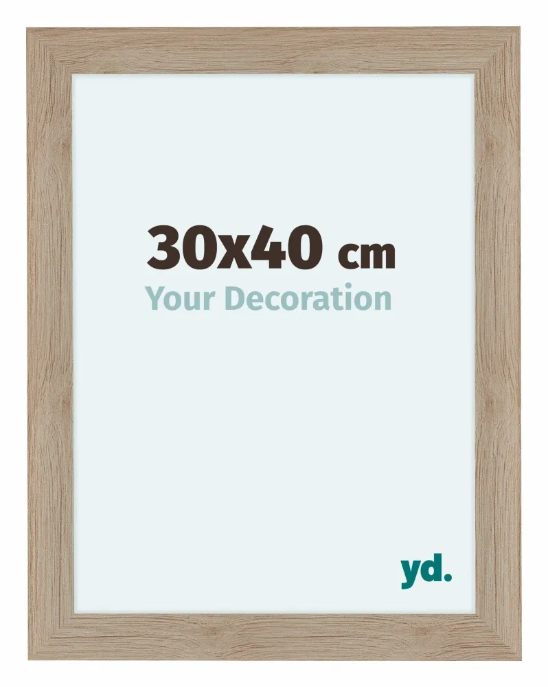 Bilderrahmen 30x40 cm - Eiche Hell - MDF - Como