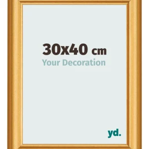 Bilderrahmen 30x40 cm - Gold Matt - MDF - Lazio