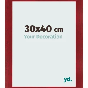 Bilderrahmen 30x40 cm - Weinrot Gewischt - MDF - Pisa