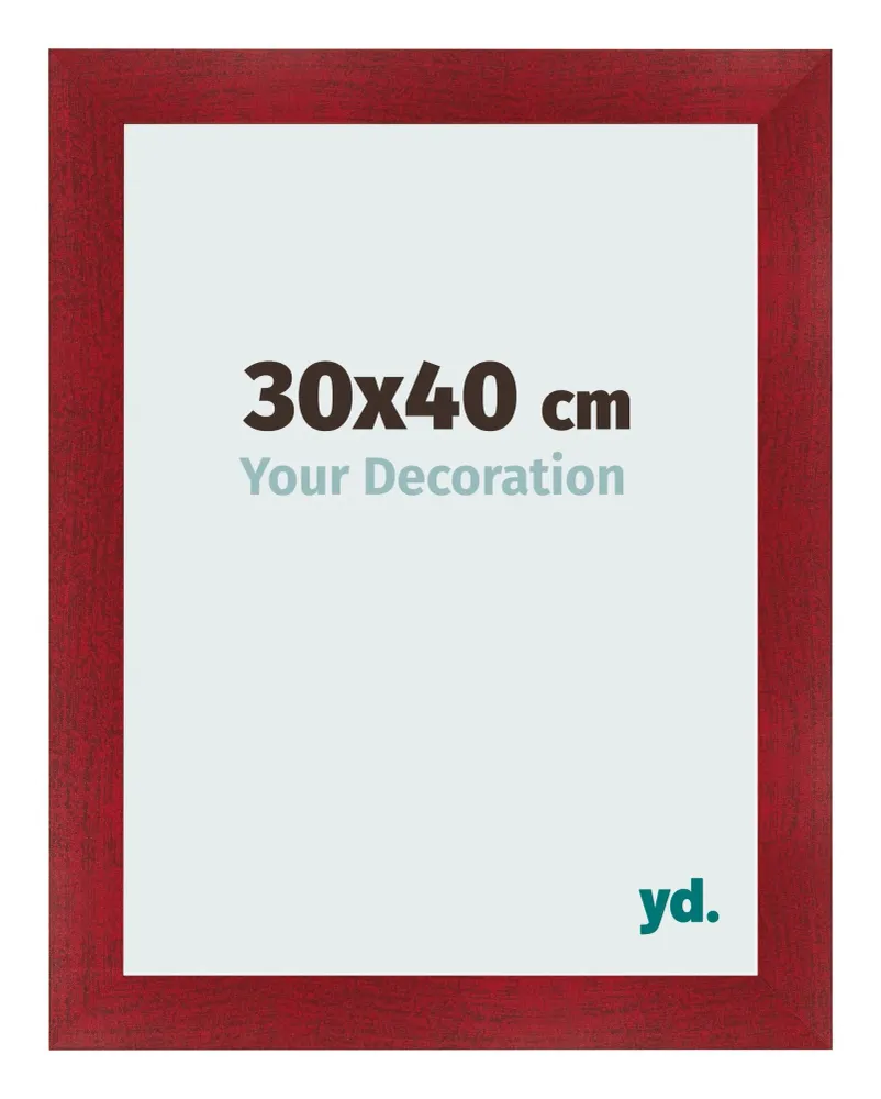 Bilderrahmen 30x40 cm - Weinrot Gewischt - MDF - Pisa