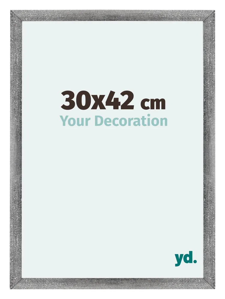 Bilderrahmen 30x42 cm - Grau Gewischt - MDF - Mura