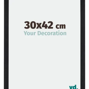 Bilderrahmen 30x42 cm - Schwarz Matt - MDF - Mura