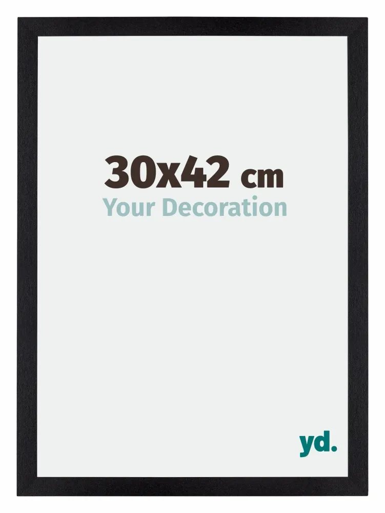 Bilderrahmen 30x42 cm - Schwarz Matt - MDF - Mura