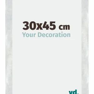 Bilderrahmen 30x45 cm - Silberglanz Vintage - MDF - Mura