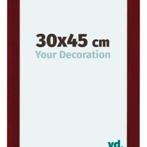 Bilderrahmen 30x45 cm - Weinrot Gewischt - MDF - Como
