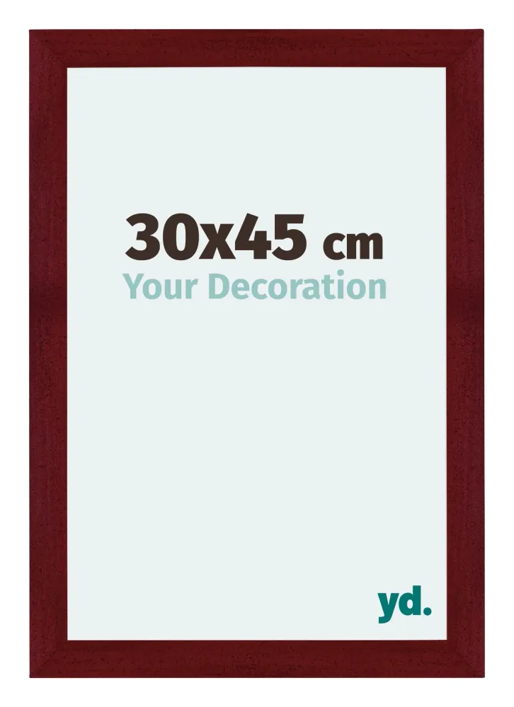 Bilderrahmen 30x45 cm - Weinrot Gewischt - MDF - Mura